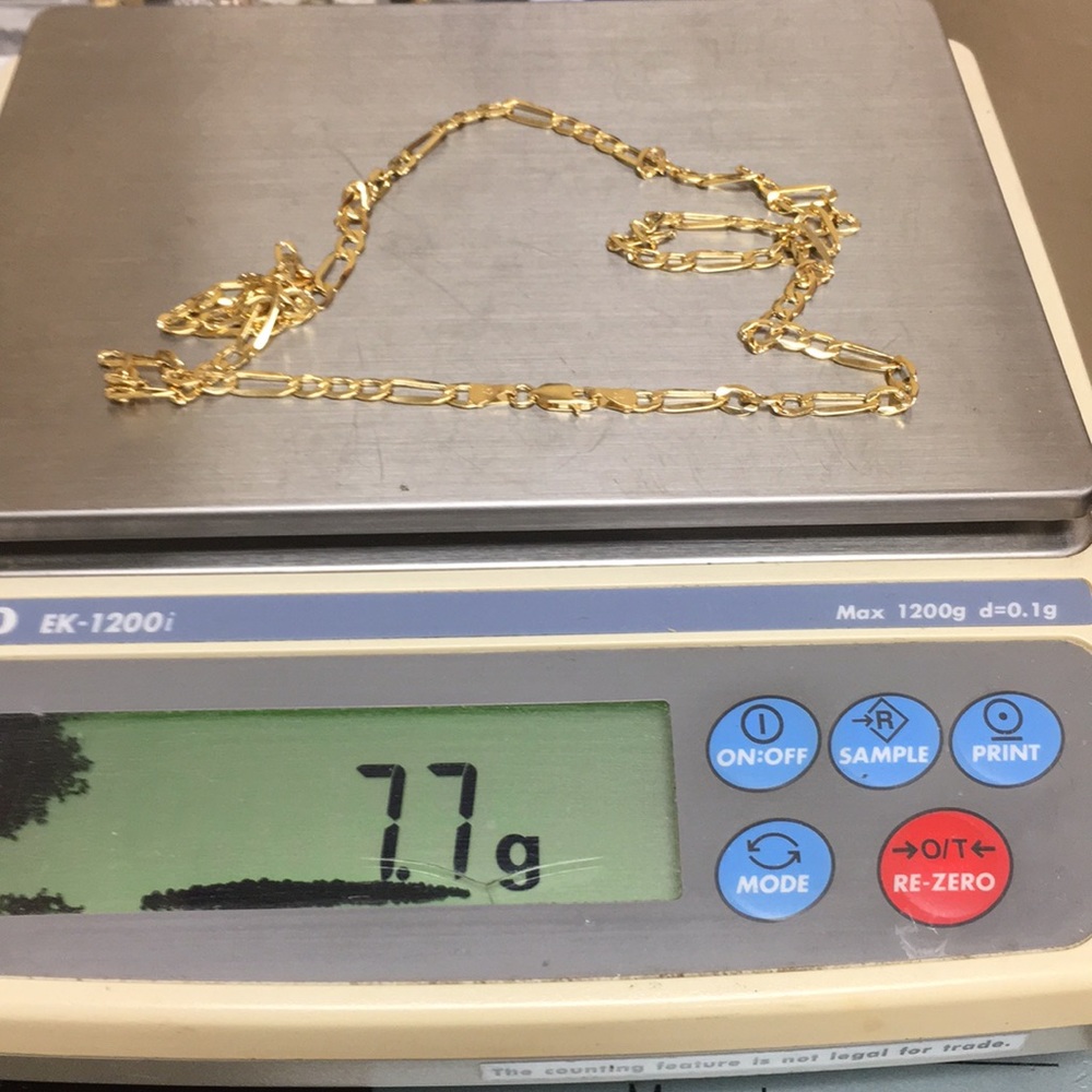 New 14k gold Figaro chain - Picture 5 of 5